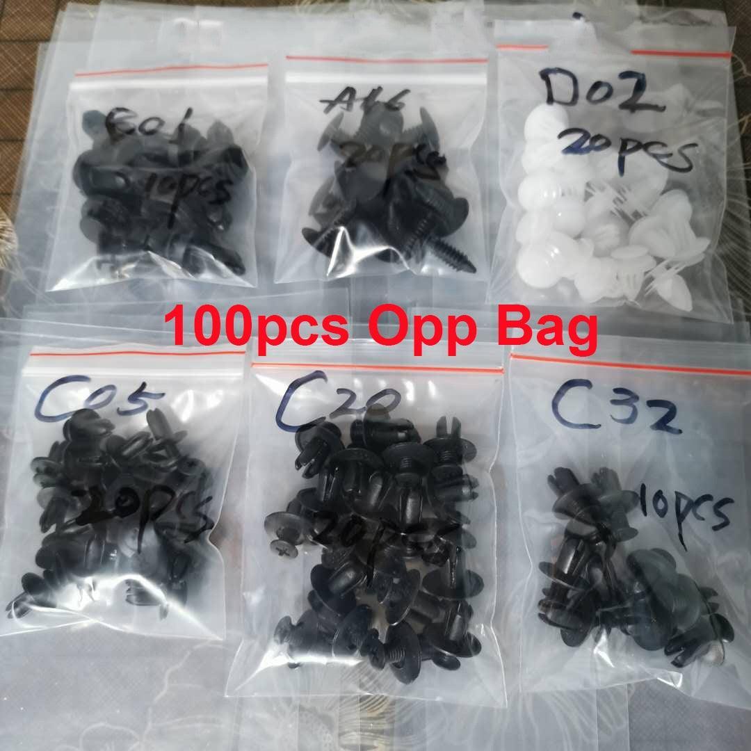 100pcs Mixed Auto Fastener Clip Car Body Push Retainer Pin Rivet Bumper Door Trim Panel Retainer Fastener Kit Car Accessories - ItemBear.com