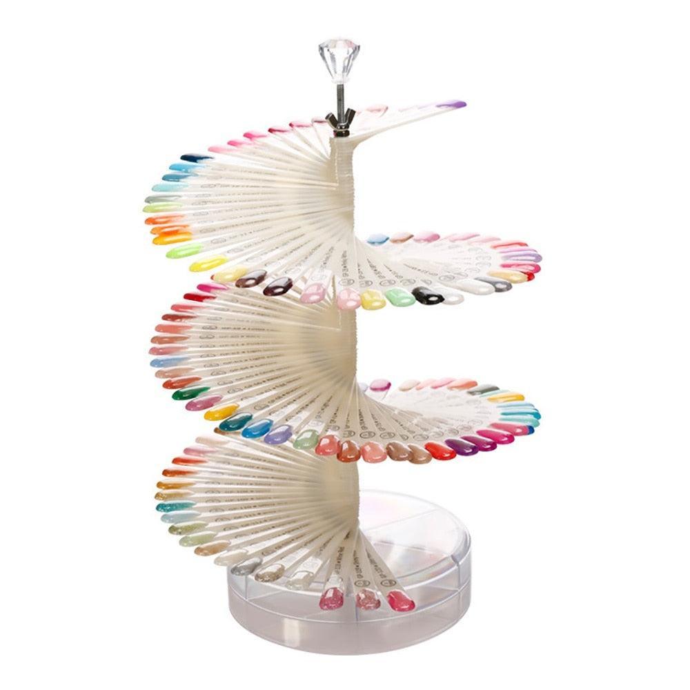 120 Colors Nail Tips Display Stand DIY Nail Art Showing Shelf Gel Nail - ItemBear.com