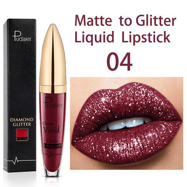 18 Colors Long Lasting Matte Glitter Liquid Shiny Lip Gloss - ItemBear.com