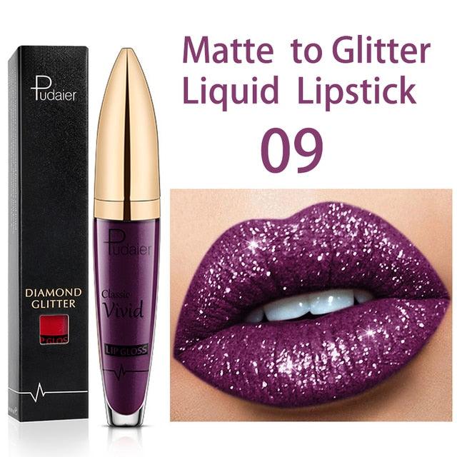 18 Colors Long Lasting Matte Glitter Liquid Shiny Lip Gloss - ItemBear.com