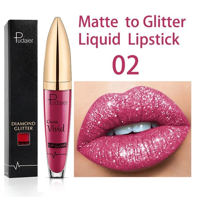 18 Colors Long Lasting Matte Glitter Liquid Shiny Lip Gloss - ItemBear.com