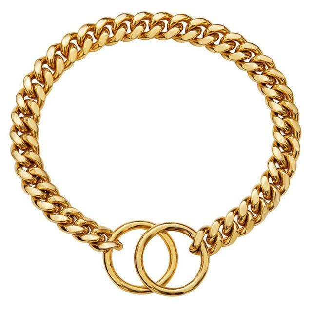 18K Gold Cuban Link Chain Collar for Dogs - ItemBear.com