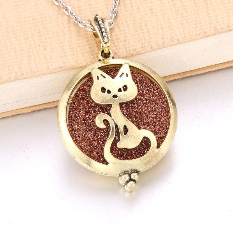 1pcs Aroma Diffuser Necklace Open Antique Vintage Lockets Pendant Perfume Essential Oil Aromatherapy Locket Necklace With Pads - ItemBear.com