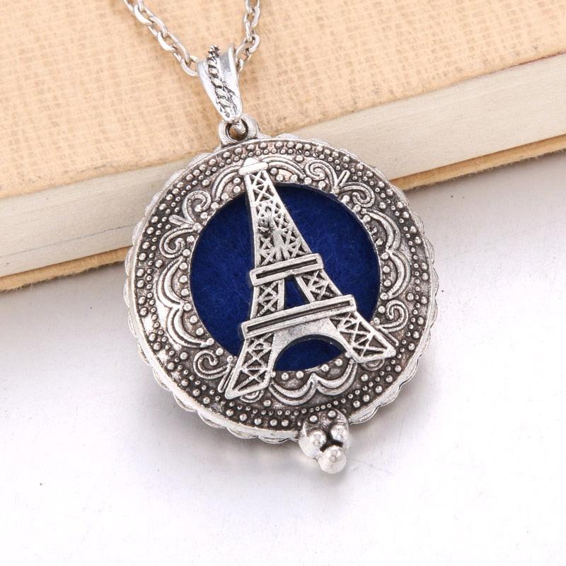 1pcs Aroma Diffuser Necklace Open Antique Vintage Lockets Pendant Perfume Essential Oil Aromatherapy Locket Necklace With Pads - ItemBear.com