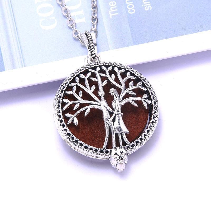 1pcs Aroma Diffuser Necklace Open Antique Vintage Lockets Pendant Perfume Essential Oil Aromatherapy Locket Necklace With Pads - ItemBear.com