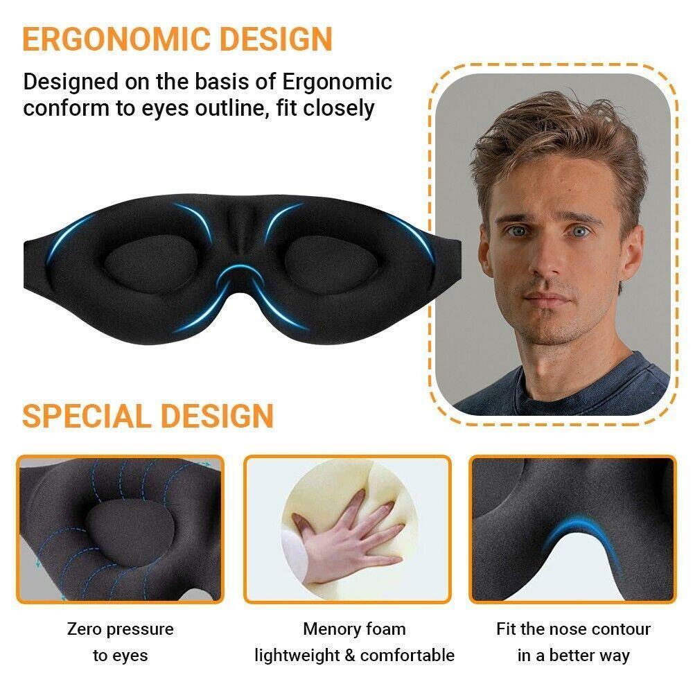 2 Pack Travel 3D Eye Mask - ItemBear.com