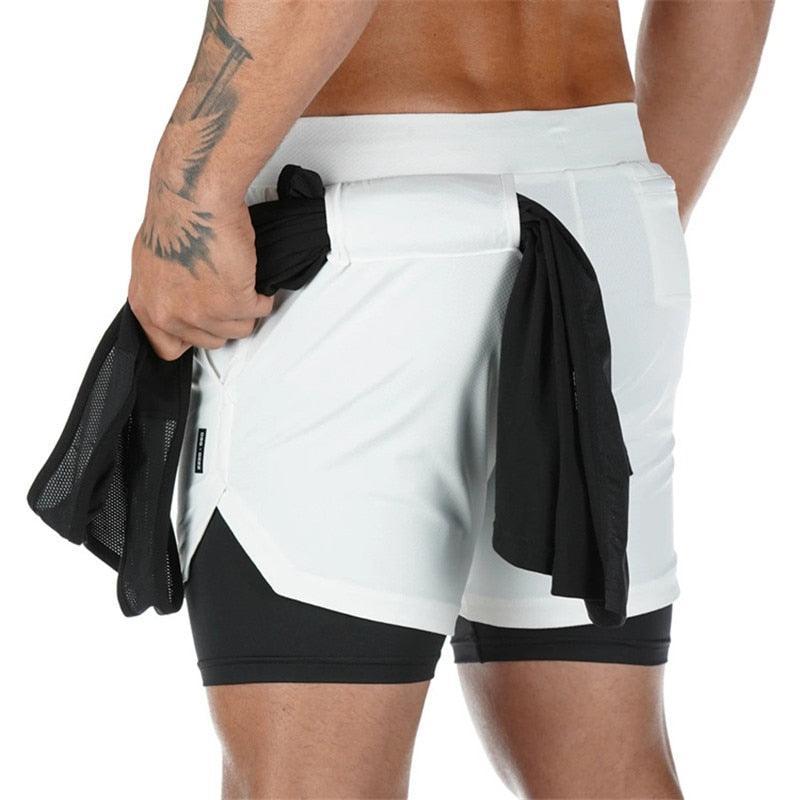 2021 Camo Running Shorts Men 2 In 1 Double-deck Quick Dry GYM Sport Shorts Fitness Jogging Workout Shorts Men Sports Short Pants - ItemBear.com