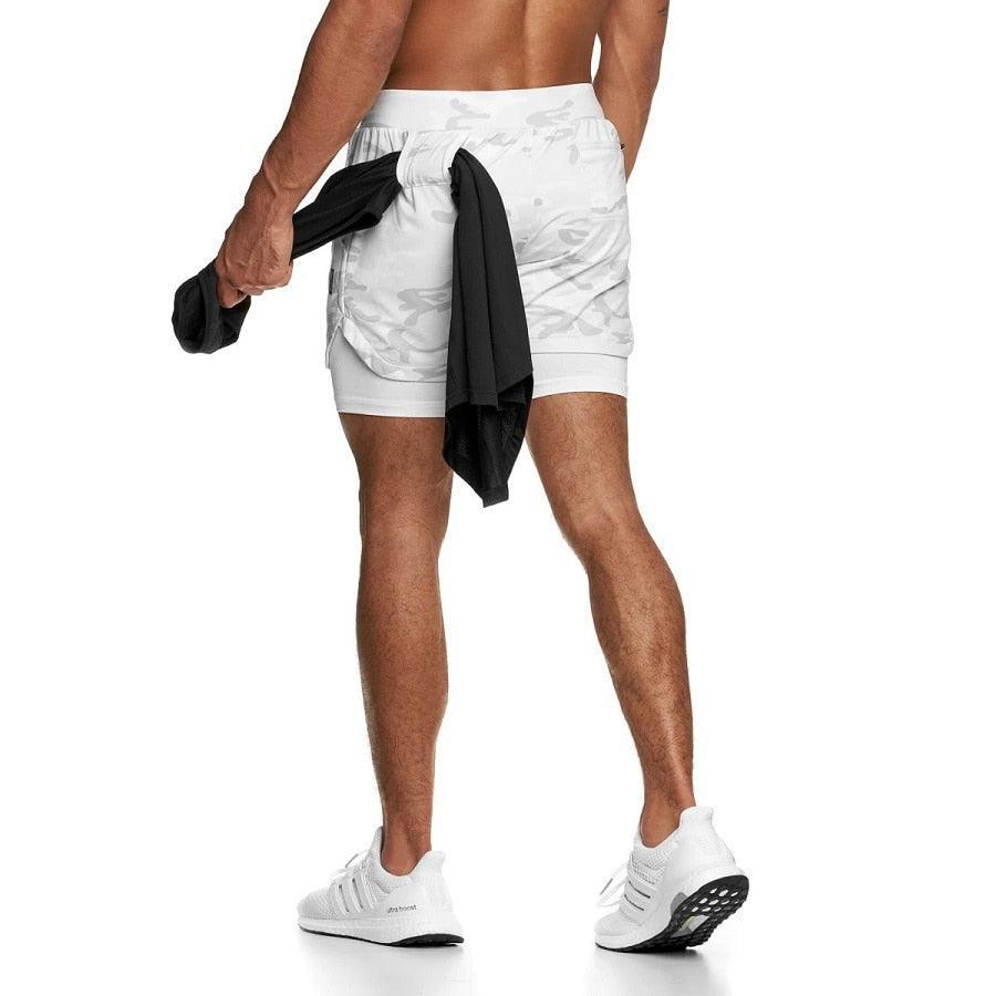 2021 Camo Running Shorts Men 2 In 1 Double-deck Quick Dry GYM Sport Shorts Fitness Jogging Workout Shorts Men Sports Short Pants - ItemBear.com