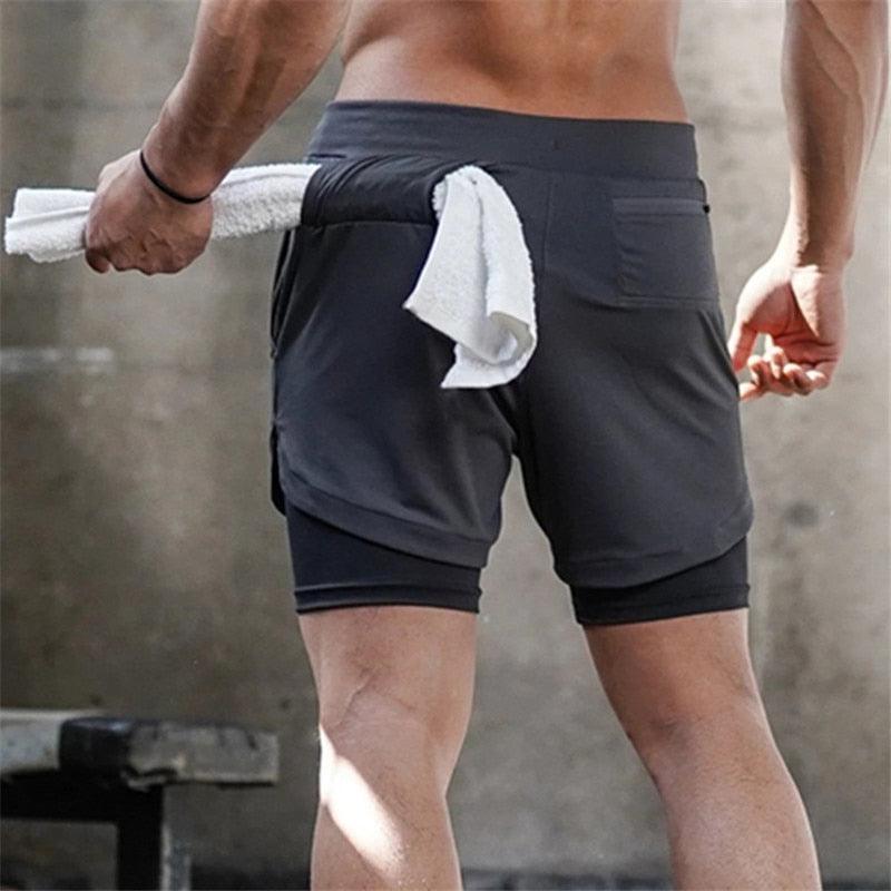 2021 Camo Running Shorts Men 2 In 1 Double-deck Quick Dry GYM Sport Shorts Fitness Jogging Workout Shorts Men Sports Short Pants - ItemBear.com