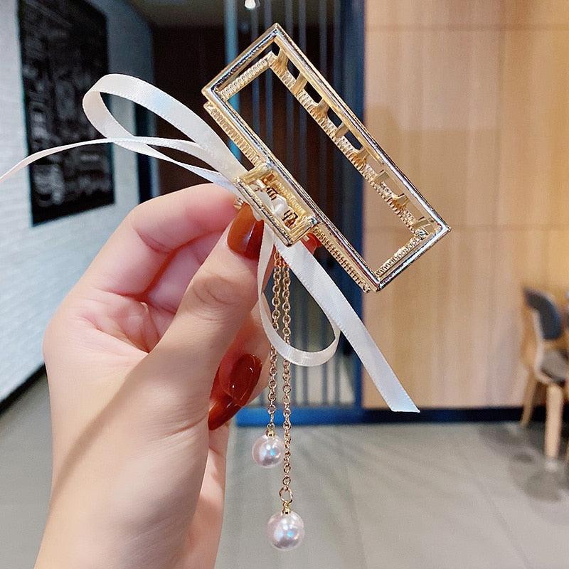 2021 New Women Elegant Gold Silver Hollow Geometric Metal Hair Claw Vintage Hair Clips Headband Hairpin Fashion Hair Accessories - ItemBear.com