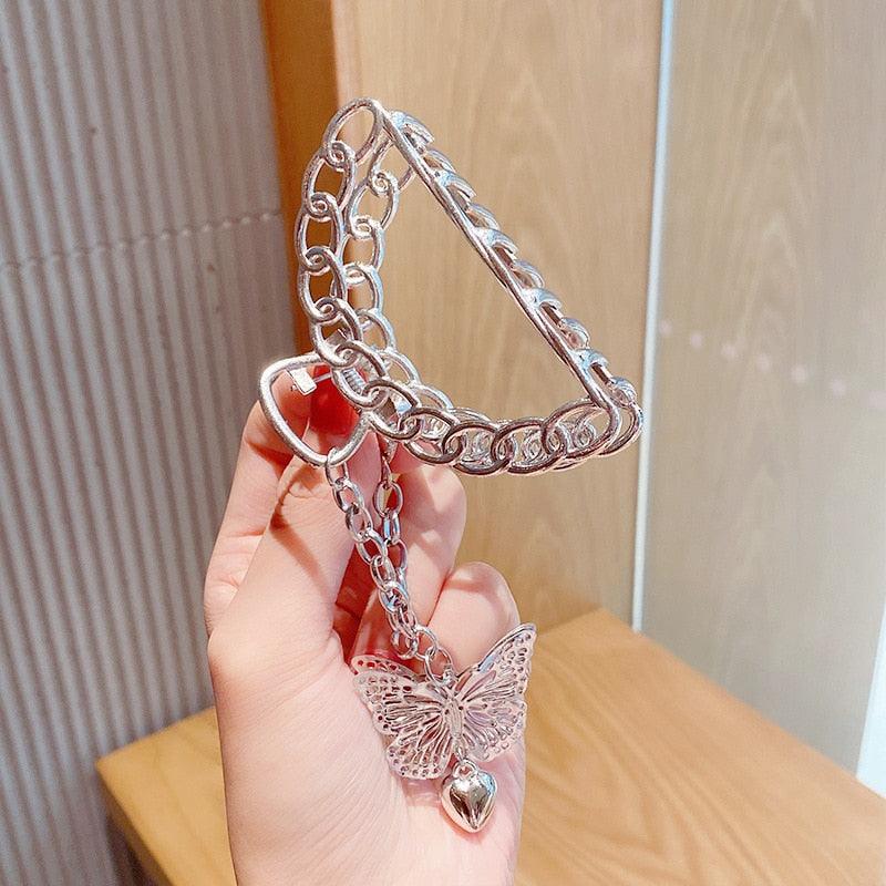 2021 New Women Elegant Gold Silver Hollow Geometric Metal Hair Claw Vintage Hair Clips Headband Hairpin Fashion Hair Accessories - ItemBear.com