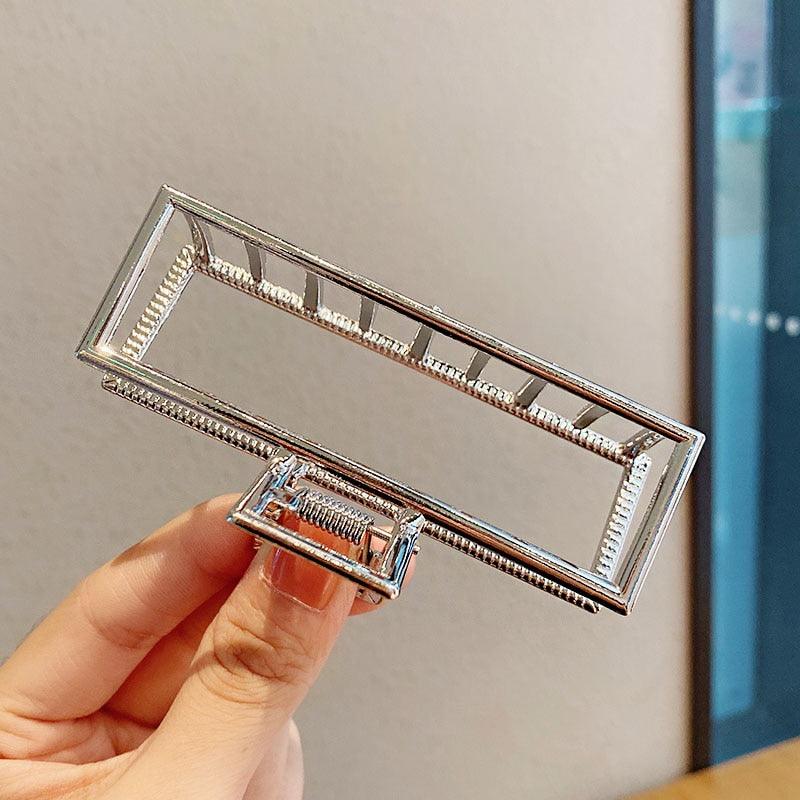 2021 New Women Elegant Gold Silver Hollow Geometric Metal Hair Claw Vintage Hair Clips Headband Hairpin Fashion Hair Accessories - ItemBear.com