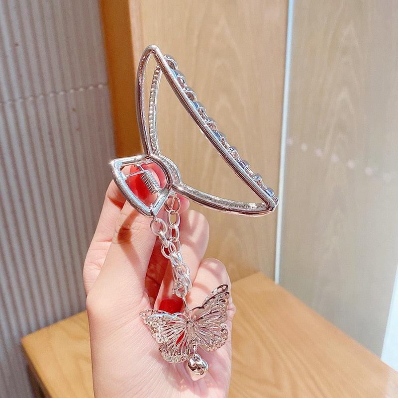 2021 New Women Elegant Gold Silver Hollow Geometric Metal Hair Claw Vintage Hair Clips Headband Hairpin Fashion Hair Accessories - ItemBear.com