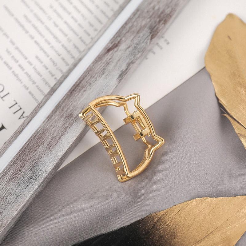 2021 New Women Elegant Gold Silver Hollow Geometric Metal Hair Claw Vintage Hair Clips Headband Hairpin Fashion Hair Accessories - ItemBear.com