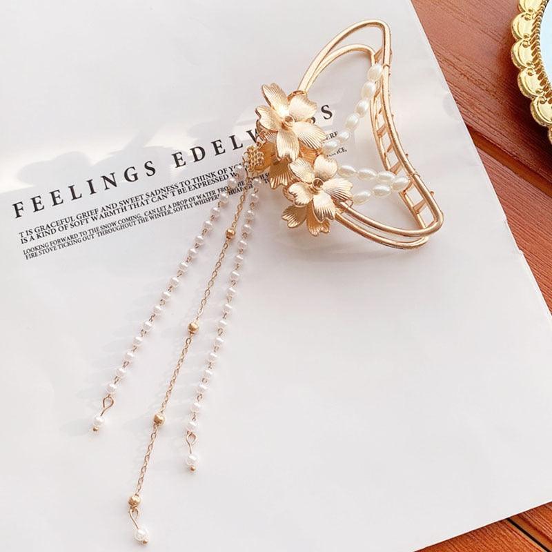 2021 New Women Elegant Gold Silver Hollow Geometric Metal Hair Claw Vintage Hair Clips Headband Hairpin Fashion Hair Accessories - ItemBear.com