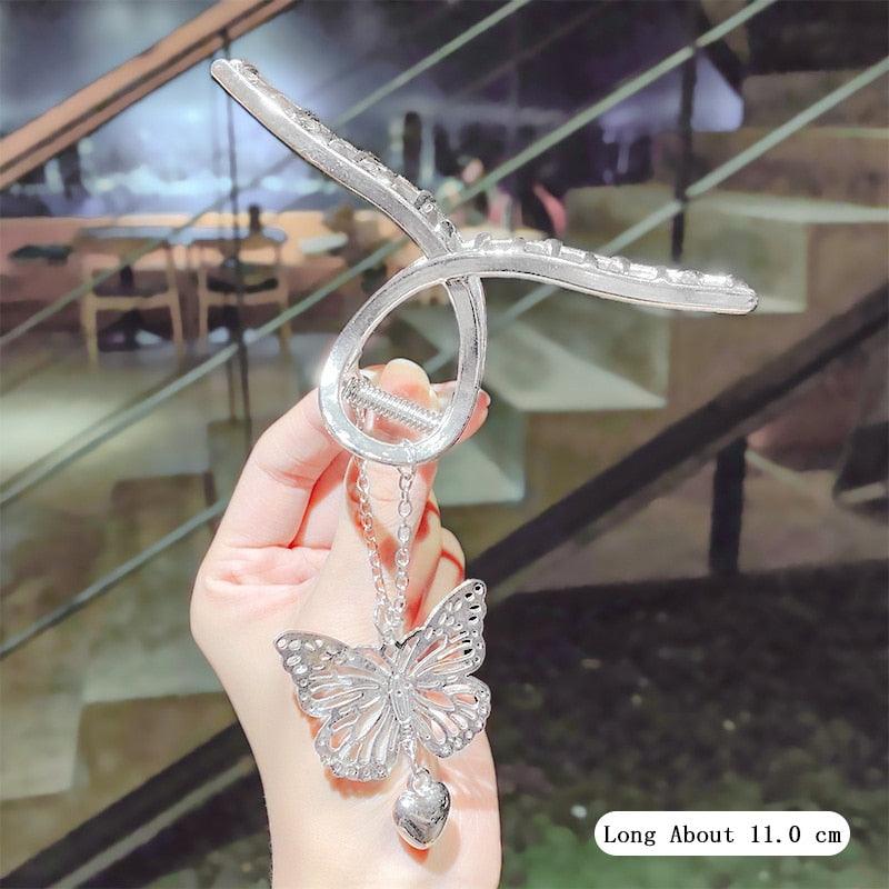 2021 New Women Elegant Gold Silver Hollow Geometric Metal Hair Claw Vintage Hair Clips Headband Hairpin Fashion Hair Accessories - ItemBear.com