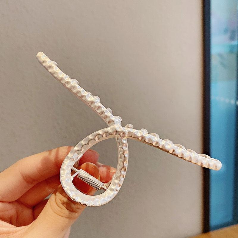 2021 New Women Elegant Gold Silver Hollow Geometric Metal Hair Claw Vintage Hair Clips Headband Hairpin Fashion Hair Accessories - ItemBear.com