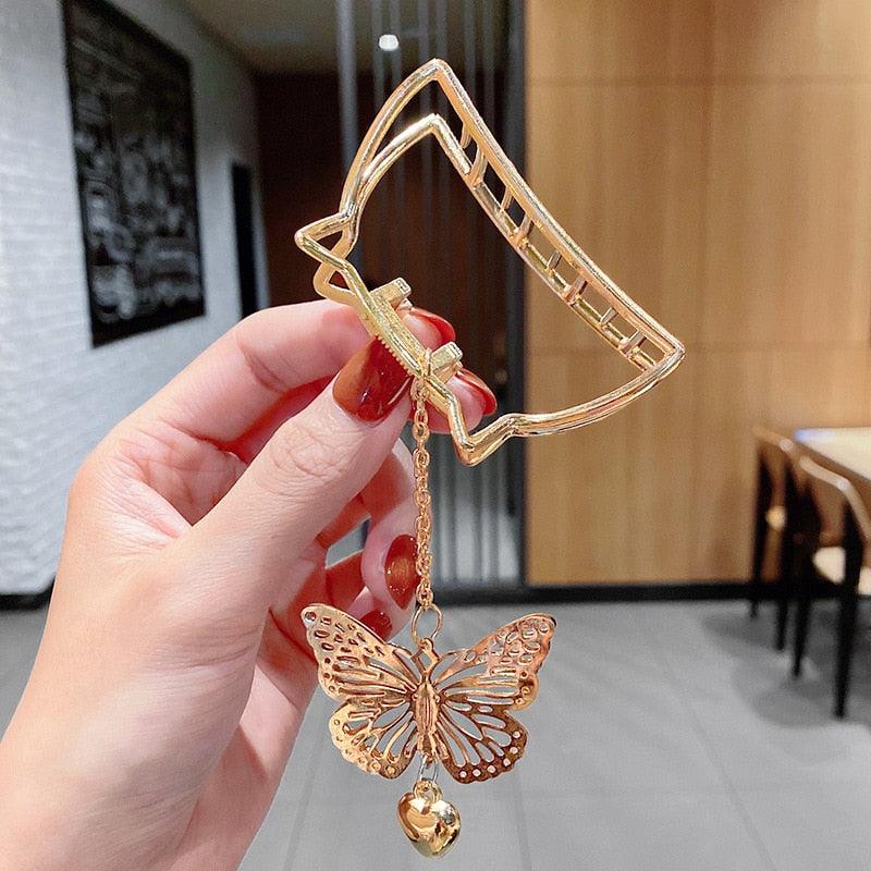 2021 New Women Elegant Gold Silver Hollow Geometric Metal Hair Claw Vintage Hair Clips Headband Hairpin Fashion Hair Accessories - ItemBear.com
