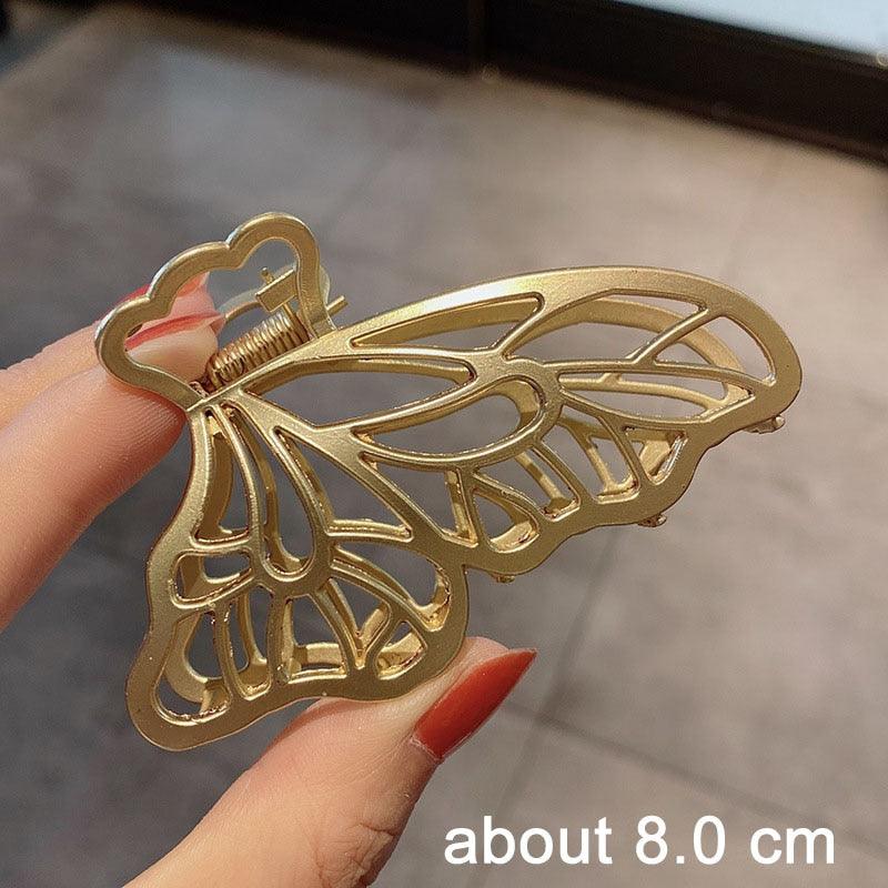 2021 New Women Elegant Gold Silver Hollow Geometric Metal Hair Claw Vintage Hair Clips Headband Hairpin Fashion Hair Accessories - ItemBear.com