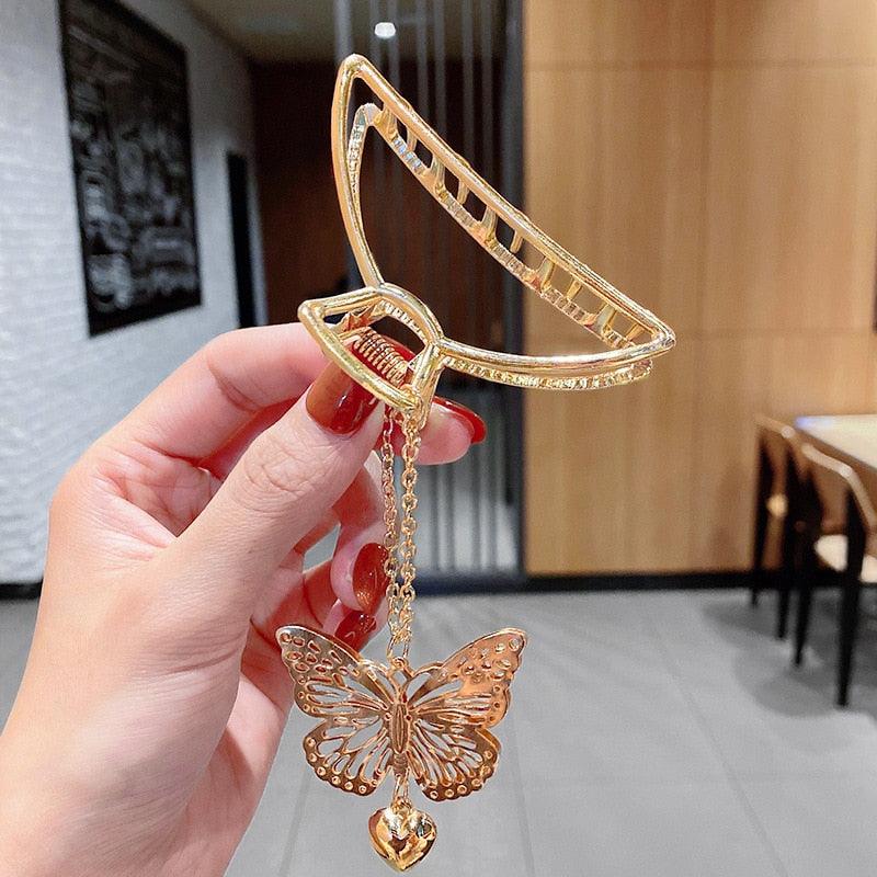 2021 New Women Elegant Gold Silver Hollow Geometric Metal Hair Claw Vintage Hair Clips Headband Hairpin Fashion Hair Accessories - ItemBear.com