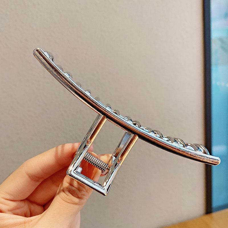 2021 New Women Elegant Gold Silver Hollow Geometric Metal Hair Claw Vintage Hair Clips Headband Hairpin Fashion Hair Accessories - ItemBear.com