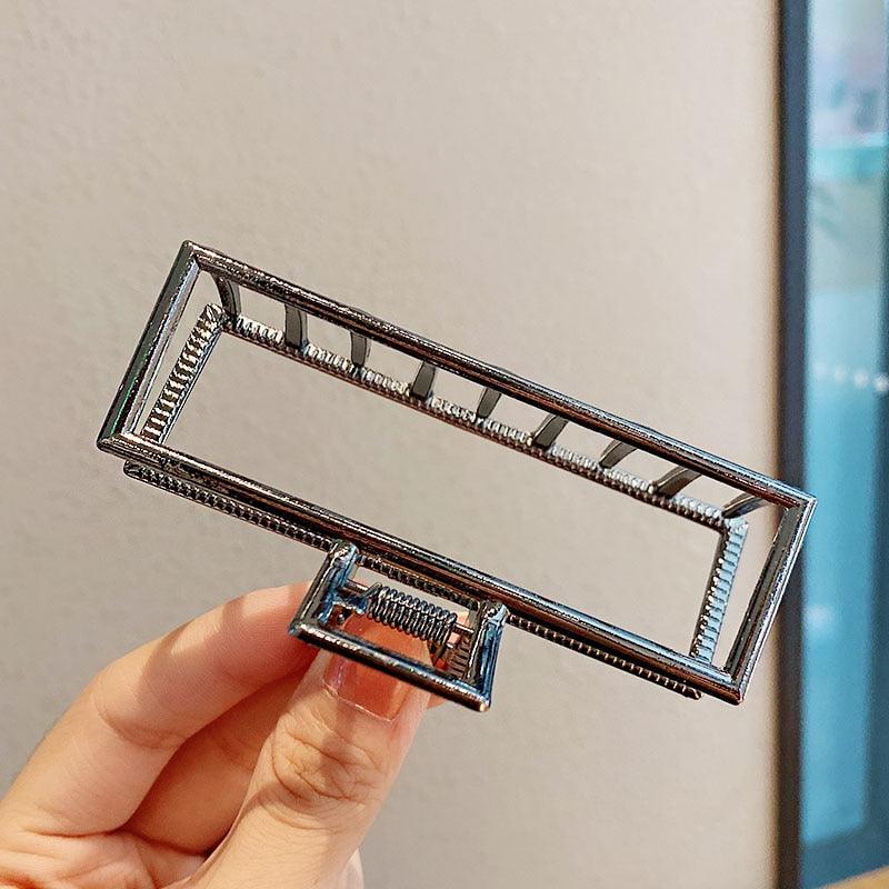 2021 New Women Elegant Gold Silver Hollow Geometric Metal Hair Claw Vintage Hair Clips Headband Hairpin Fashion Hair Accessories - ItemBear.com