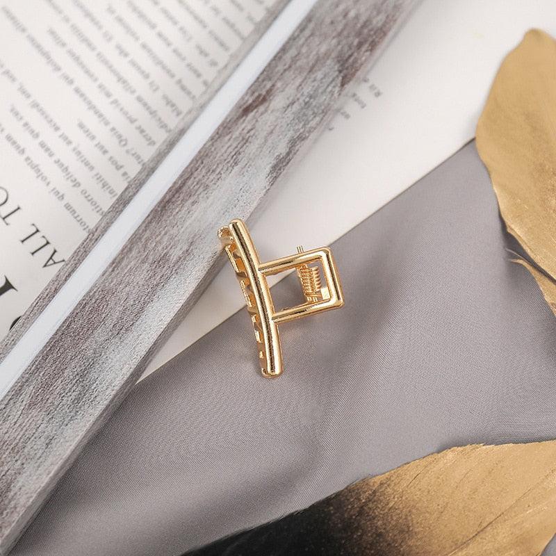 2021 New Women Elegant Gold Silver Hollow Geometric Metal Hair Claw Vintage Hair Clips Headband Hairpin Fashion Hair Accessories - ItemBear.com