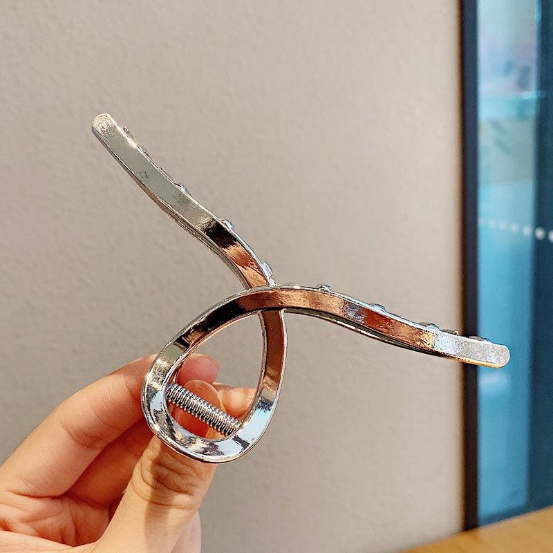 2021 New Women Elegant Gold Silver Hollow Geometric Metal Hair Claw Vintage Hair Clips Headband Hairpin Fashion Hair Accessories - ItemBear.com