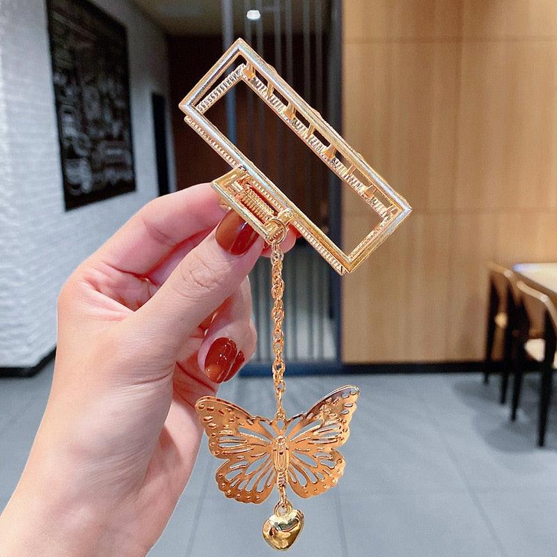 2021 New Women Elegant Gold Silver Hollow Geometric Metal Hair Claw Vintage Hair Clips Headband Hairpin Fashion Hair Accessories - ItemBear.com
