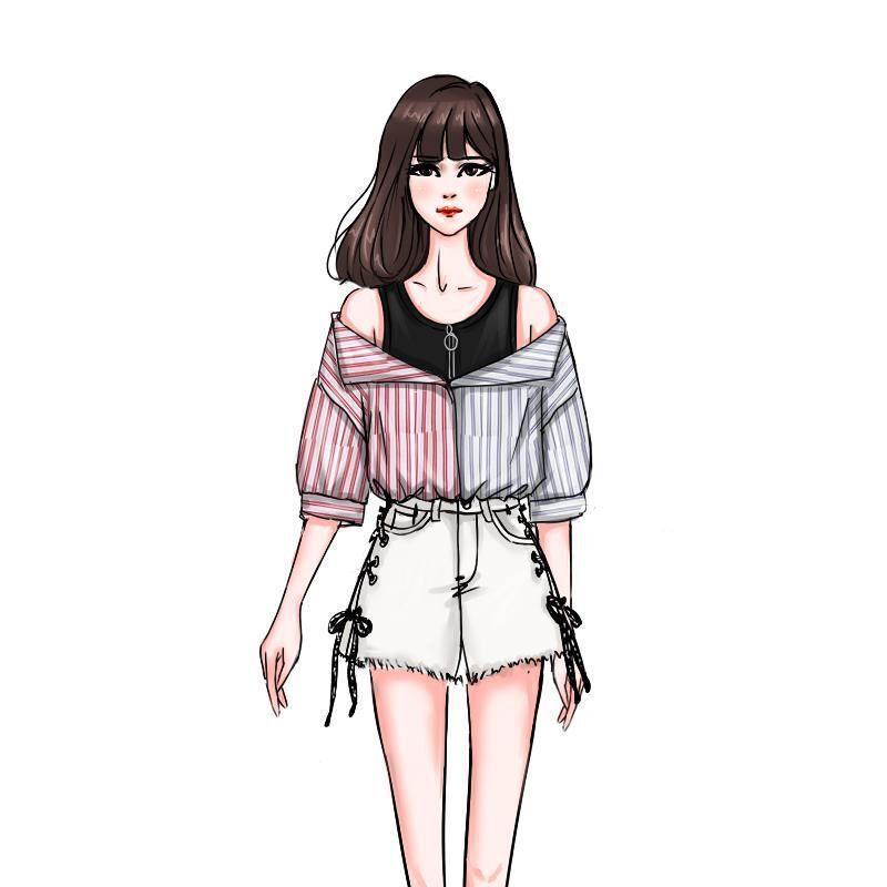 2021 summer all - match net red stitching striped short - sleeved shirt fake two - piece off - the - shoulder top women's jeans two - piece set - ItemBear.com
