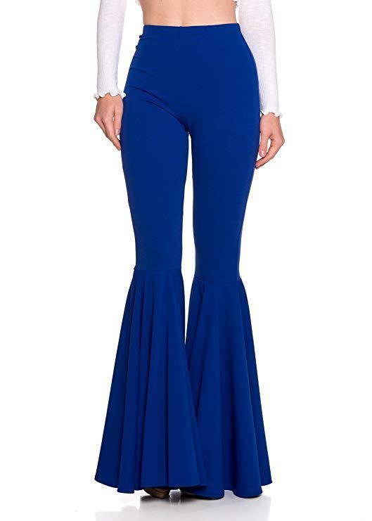 2021 summer new women's mermaid. Waist casual fashion pleated flared pants - ItemBear.com