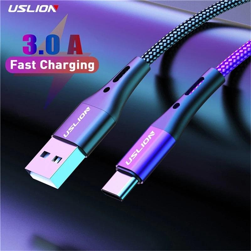 3A USB Type C Cable Wire For Samsung S10 S20 Xiaomi mi 11 Mobile Phone Fast Charging USB C Cable Type - C Charger Micro USB Cables - ItemBear.com