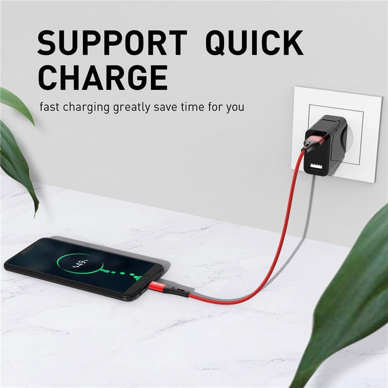 3A USB Type C Cable Wire For Samsung S10 S20 Xiaomi mi 11 Mobile Phone Fast Charging USB C Cable Type - C Charger Micro USB Cables - ItemBear.com