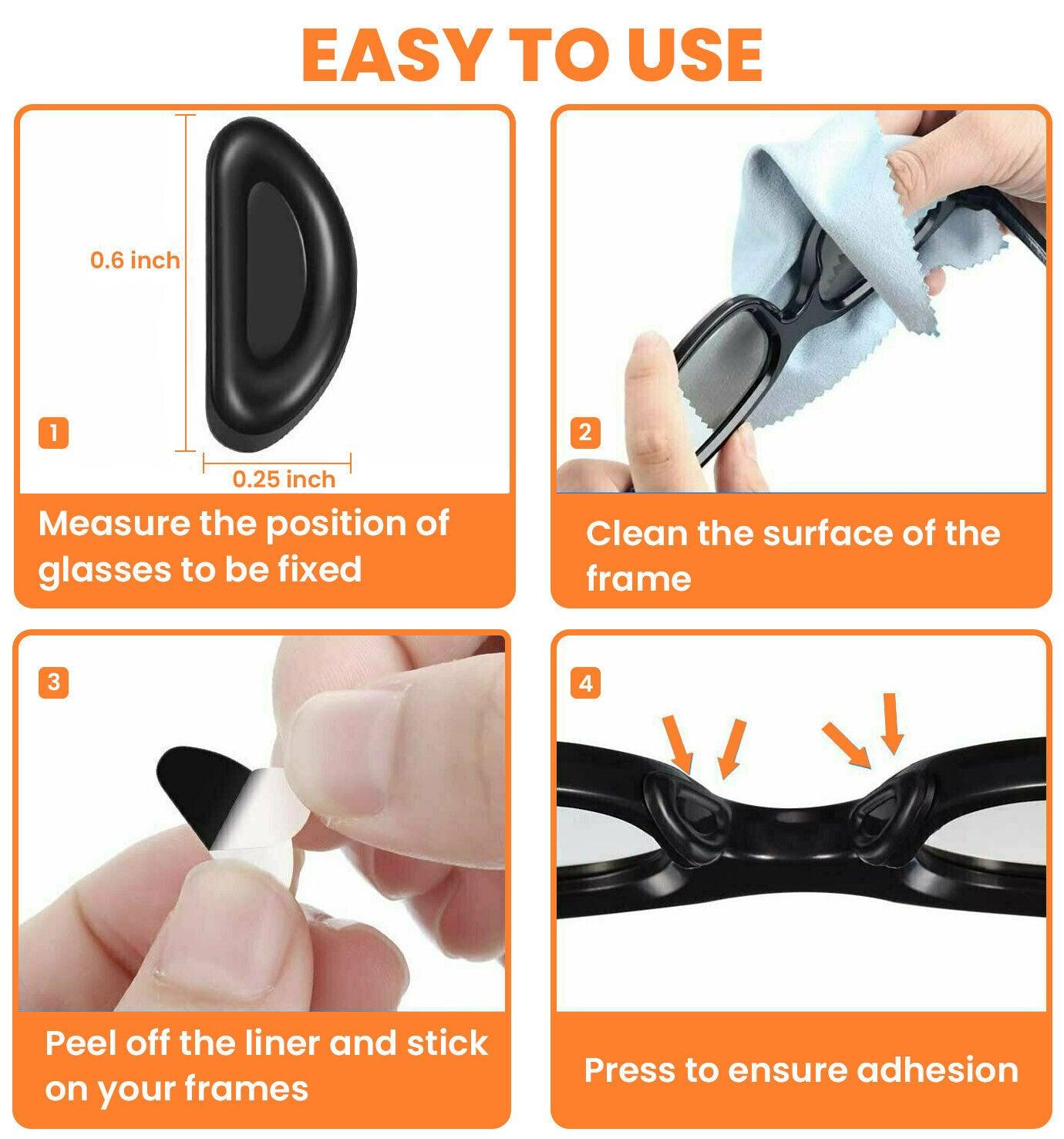 5 Pairs Anti - Slip Nose Pads For Eyeglasses - ItemBear.com
