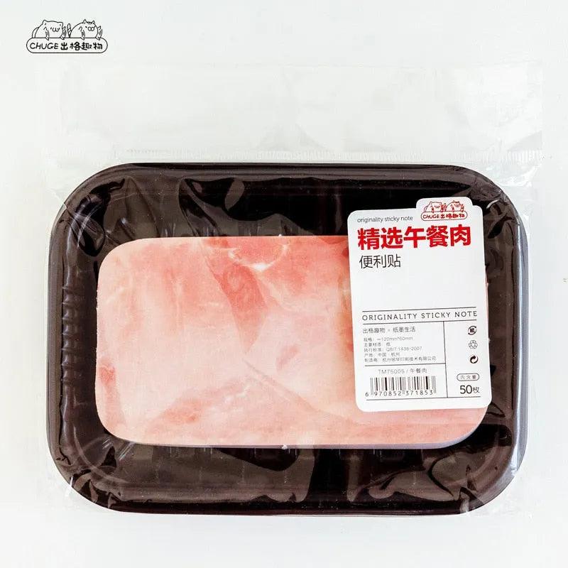 50 Pcs Novelty Funny Fish/Meat Memo Pads Cute Food Sticky Notes Planner Paper Sticker Memorandum School Supplies Stationery Gift - ItemBear.com