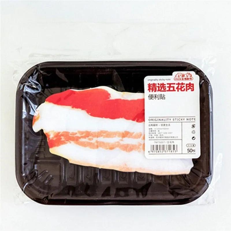 50 Pcs Novelty Funny Fish/Meat Memo Pads Cute Food Sticky Notes Planner Paper Sticker Memorandum School Supplies Stationery Gift - ItemBear.com