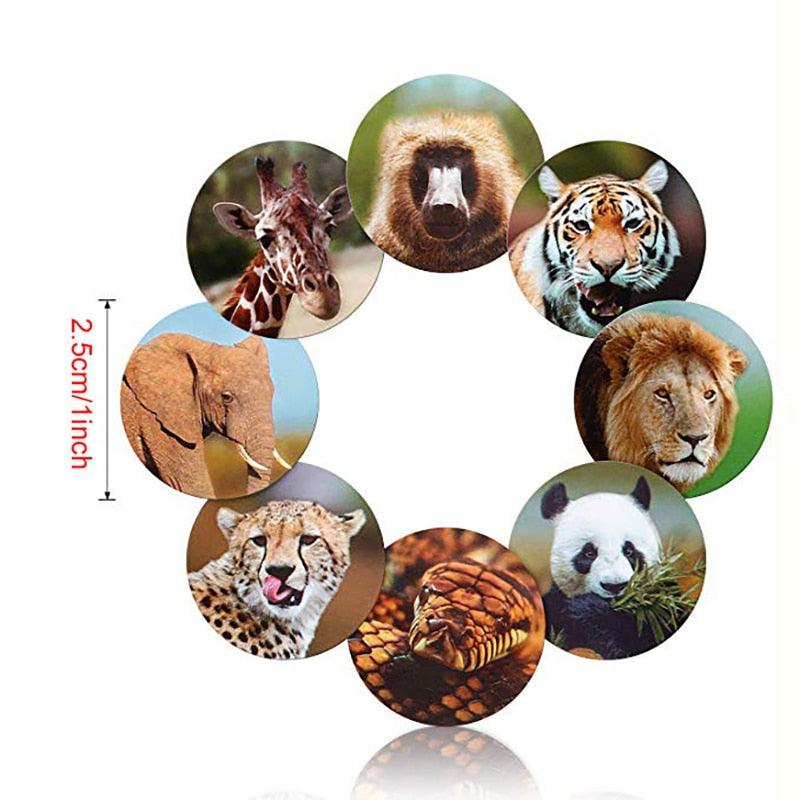 500pcs Funny Animal Stickers roll classic Cute Waterproof farm Package Seal Label Cool Skateboard school Stickers Reward For Kid - ItemBear.com