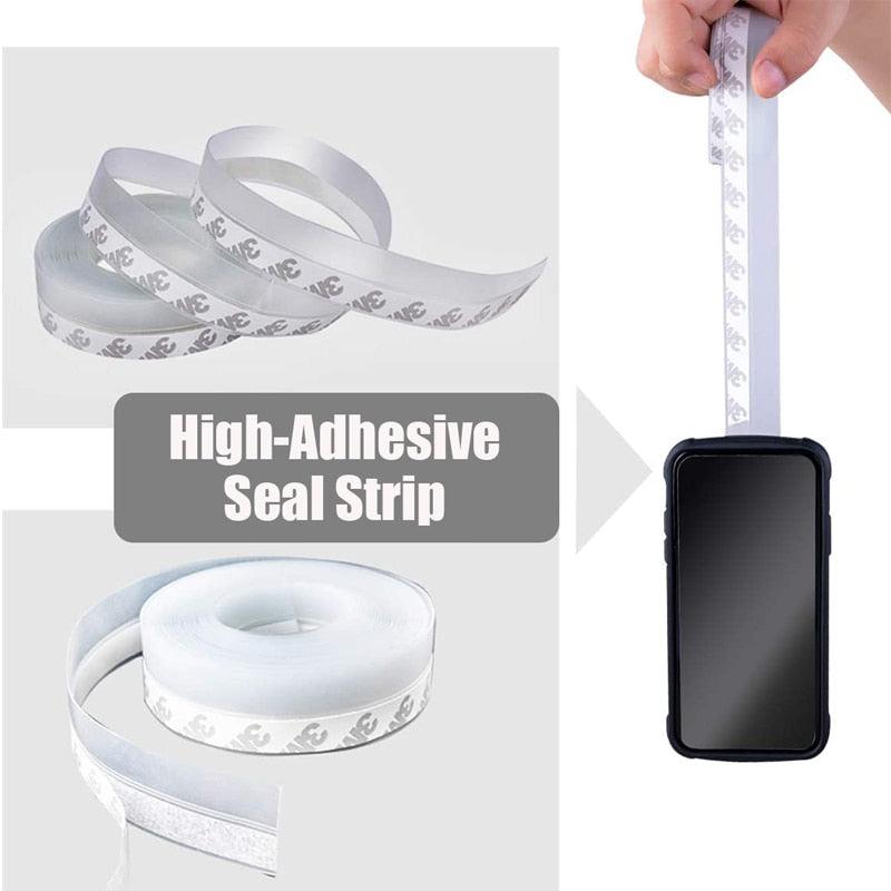 5M Door Bottom Seal Strip Weather Window Rubber Seal Weatherstrip Windproof Dust Self Adhesive Door Windshield Sealing Tape - ItemBear.com