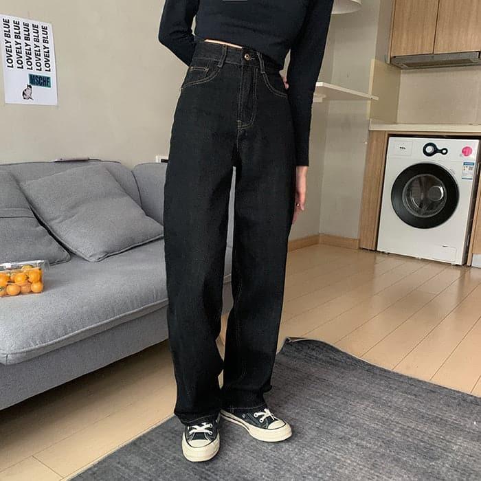 90s Vintage Baggy Dark Denim Jeans - ItemBear.com