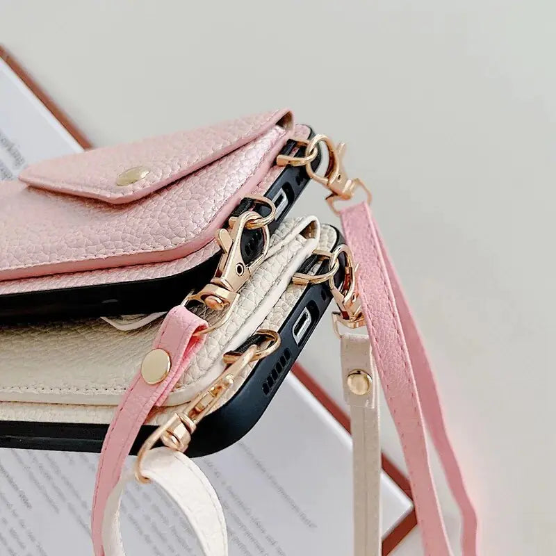 Secure Strap Leather Wallet Case