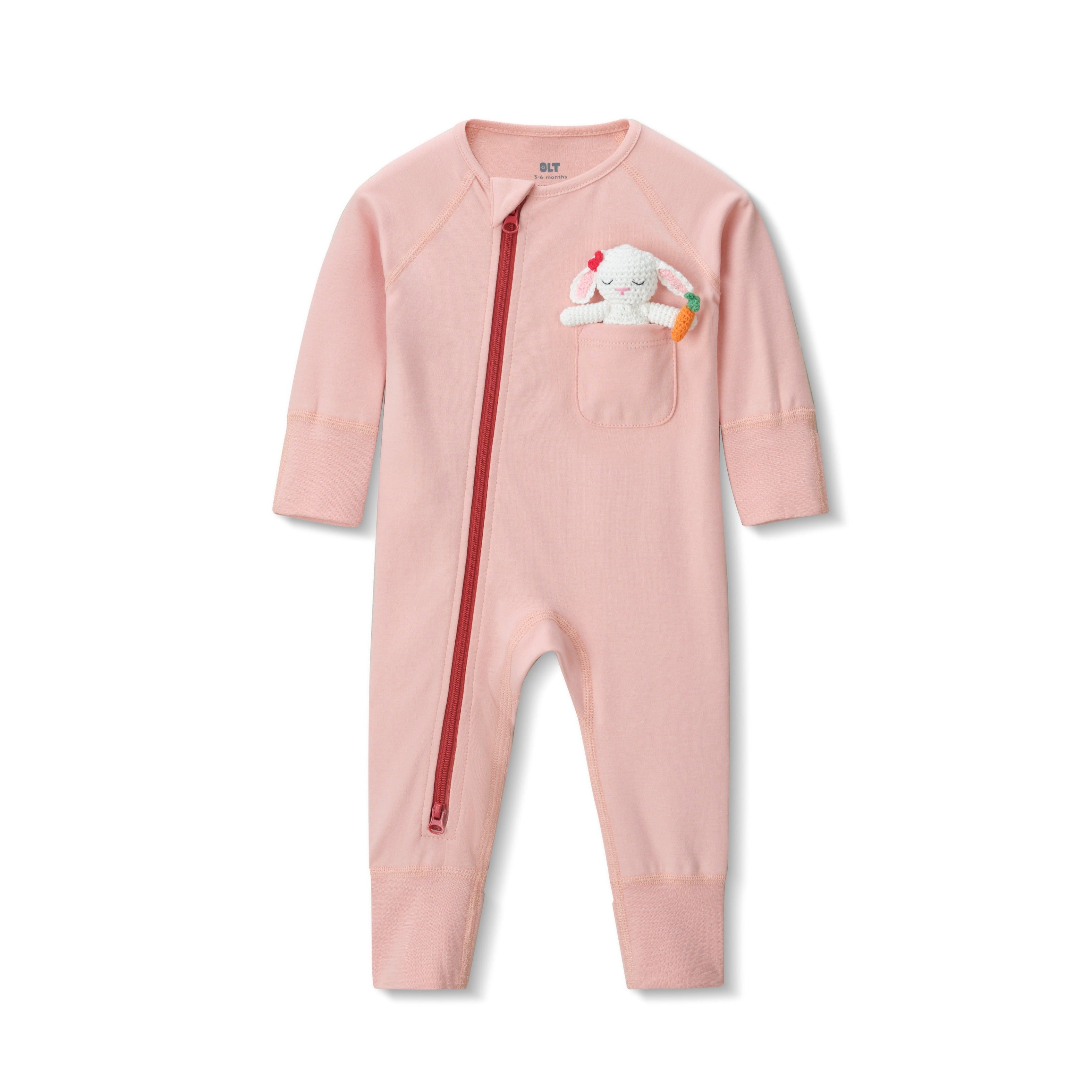 Zip Romper in Cotton Candy