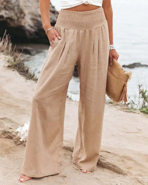 Cotton Linen Pockets Long Trousers - Premium from ItemBear.com - Just $19.60! Shop now at ItemBear.com