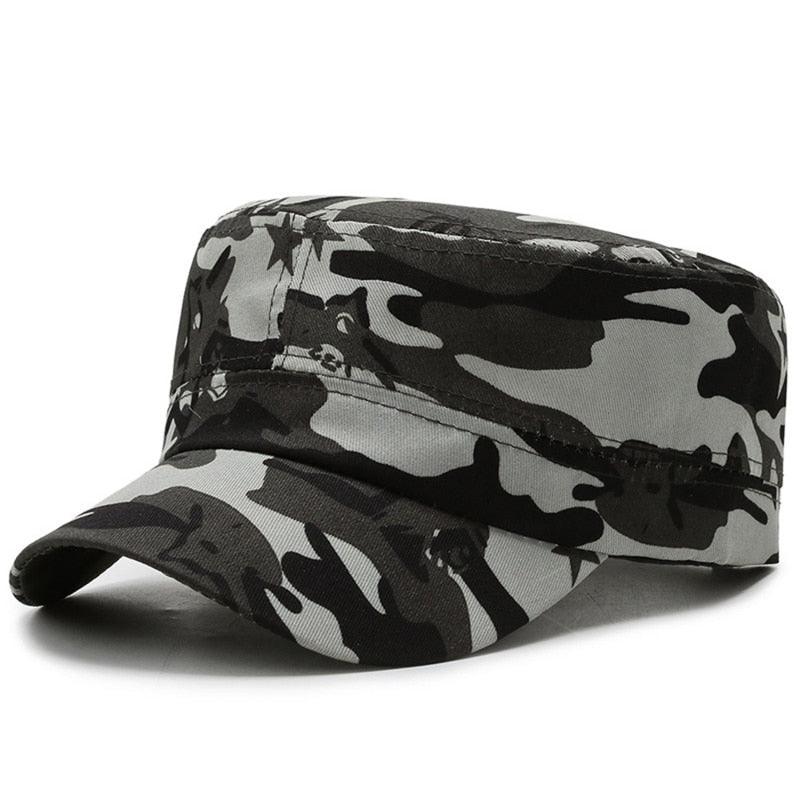 Adjustable Classic Plain Cap Vintage Army Military Cadet Style Hat Breathable Sun Protective Casual Cap - ItemBear.com