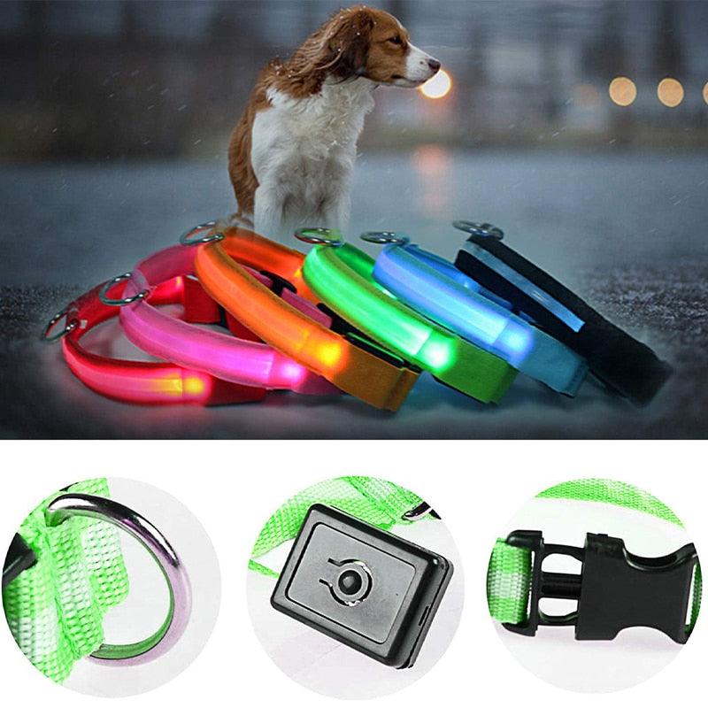 Adjustable LED Glowing Pet Collar - Premium from ItemBear.com - Just $18! Shop now at ItemBear.com