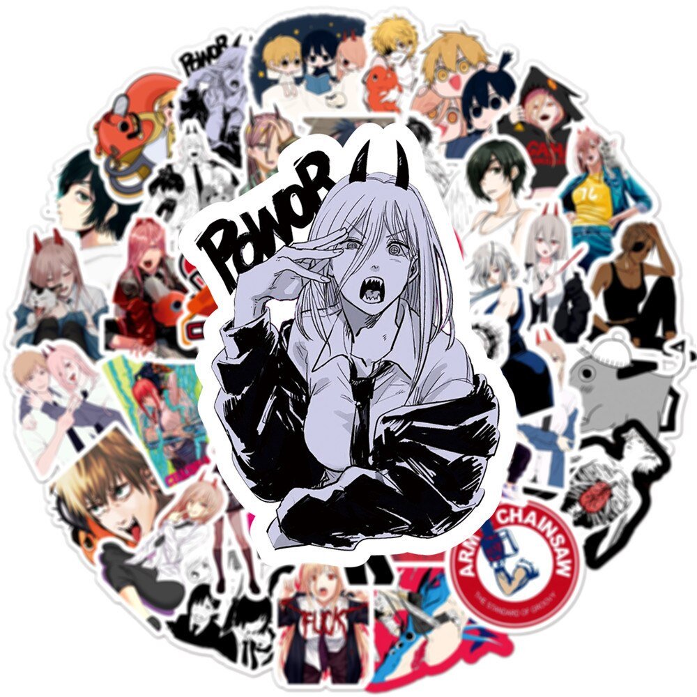 Aesthetic Stationery Chainsaw Stickers - ItemBear.com