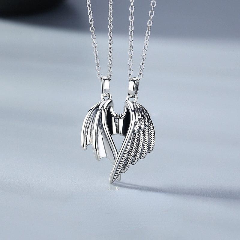 Angel Devil Wings Pair Lovers Necklace - ItemBear.com