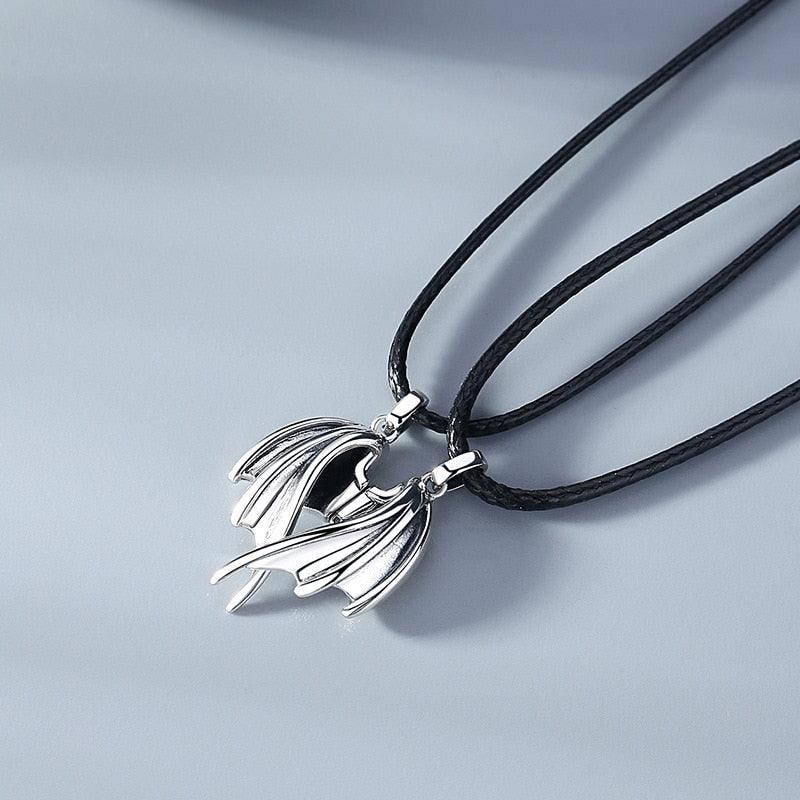 Angel Devil Wings Pair Lovers Necklace - ItemBear.com