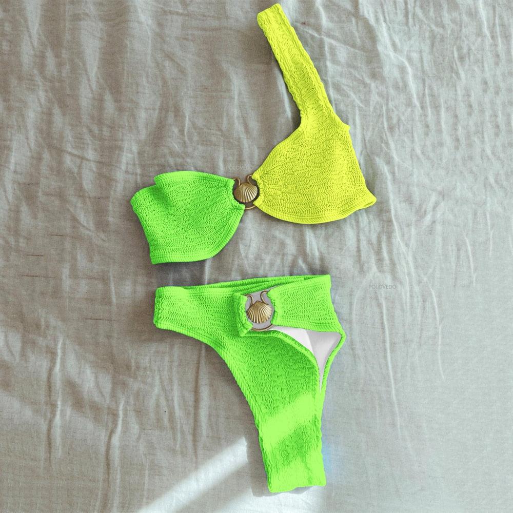 Angel One Shoulder Bikini Set - ItemBear.com
