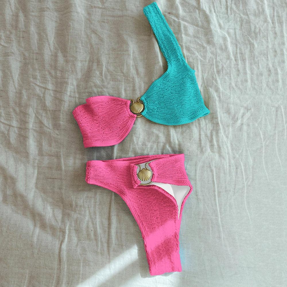 Angel One Shoulder Bikini Set - ItemBear.com