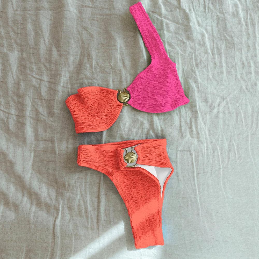Angel One Shoulder Bikini Set - ItemBear.com